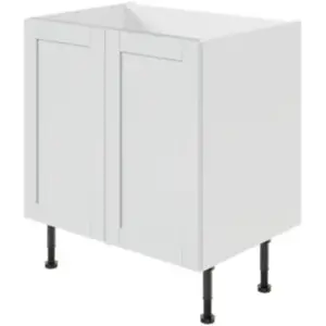 Meuble bas de cuisine avec 2 portes GoodHome Ash gris mat et blanc L. ... pas cher