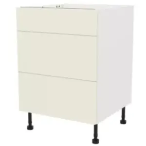 Meuble bas de cuisine avec 1 porte GoodHome Stevia crème brillant L. 6... pas cher