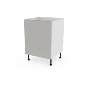 Meuble bas de cuisine avec 1 porte GoodHome Stevia gris mat L. 60 x H.... pas cher