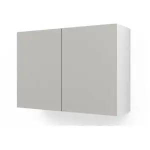 Meuble haut de cuisine avec 2 portes GoodHome Stevia gris mat L. 100 x... pas cher