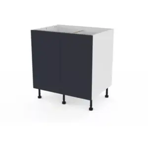 Meuble bas de cuisine avec 2 portes GoodHome Stevia bleu L. 80 x H. 72 cm pas cher