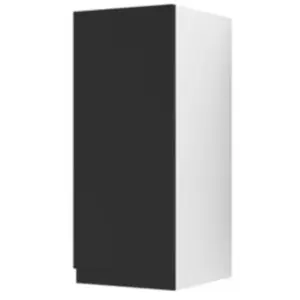 GoodHome Meuble haut de cuisine blanc mat avec 1 porte noir mat l.30 x H.72 cm ... pas cher