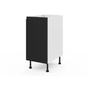 Meuble bas de cuisine avec 1 porte GoodHome Garcinia noir L. 40 x H. 7... pas cher