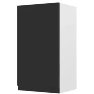 GoodHome Meuble haut de cuisine blanc mat avec 1 porte noir mat l.40 x H.72 cm ... pas cher
