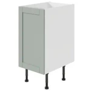 Meuble bas de cuisine avec 1 porte GoodHome Ash vert sauge et blanc L.... pas cher