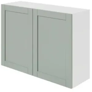 Meuble haut de cuisine avec 2 portes GoodHome Ash vert sauge et blanc ... pas cher