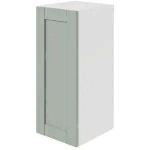 Meuble haut de cuisine avec 1 porte GoodHome Ash vert sauge et blanc L... pas cher