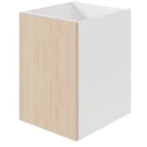 Meuble bas de cuisine avec 1 porte GoodHome Chia effet chêne clair et ... pas cher