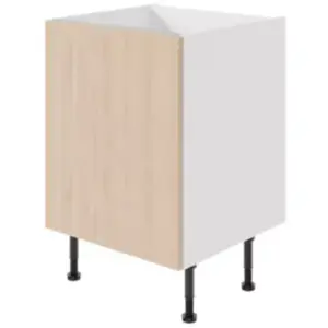 Meuble bas de cuisine avec 1 porte GoodHome Chia effet chêne clair et ... pas cher