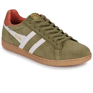 Gola - Equipe II Suede - Baskets taille 8, vert olive/brun pas cher