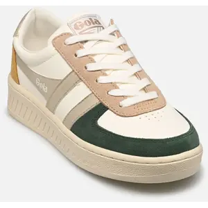 Gola Gola Grandslam Quadrant Pour Femmes - Baskets Casuelles Blanc Cassé Et Vert - 41 pas cher