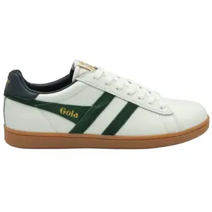 Chaussures Gola Equipe Ii Pour Hommes - Baskets En Cuir Blanc Et Vert - 43