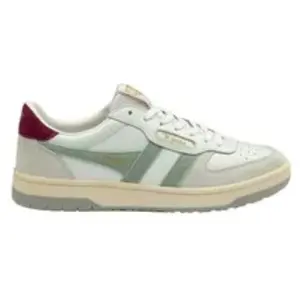Gola Chaussures Femme Hawk - Baskets En Cuir Blanc Et Vert - 39 pas cher