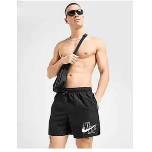 Nike Graphic Swim Shorts - Black, Black XL pas cher