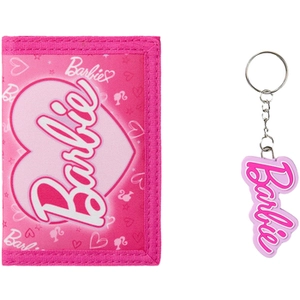 Dessins Animés Barbie Logo Touch Fastening Wallet One Size rose pas cher