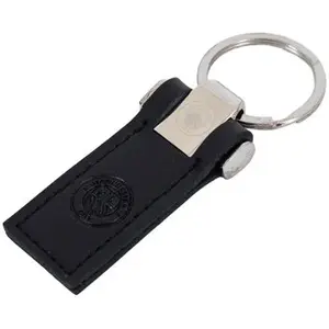 Manchester City FC Crest Leather Keyring One Size noir/argenté pas cher