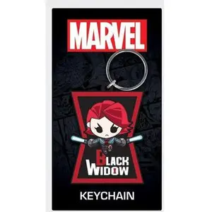 Black Widow Character PVC Keyring One Size noir/rouge pas cher