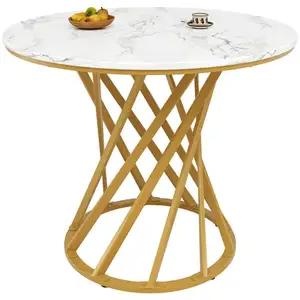 Table de séjour ronde fixe doré - 80x80-80max.cm table doréVendu parconforama