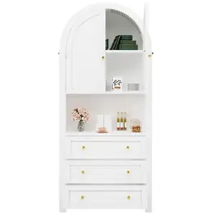 MERAX Buffet de cuisine 2 portes 3 tiroirs - 70 cm blanc buffet de cui... pas cher