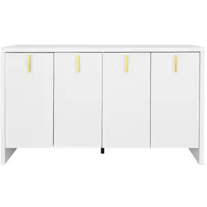 MERAX Buffet de cuisine brillant 140cm en panneaux de particules avec ... pas cher