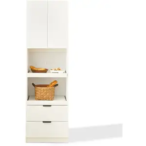 MERAX Buffet de cuisine 59,5cm en mdf avec 2 portes,2 tiroirs,2 niches... pas cher