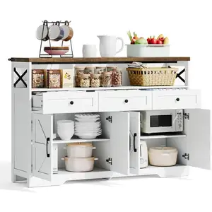 MERAX Buffet de cuisine blanc buffet de cuisine blanc pas cher