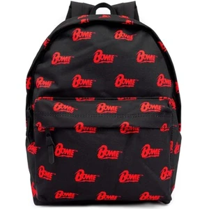 David Bowie Logo Backpack One Size rouge/noir pas cher