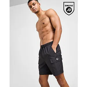Fred Perry Short de Bain Cargo - Black, Black XLVendu parjd-sport