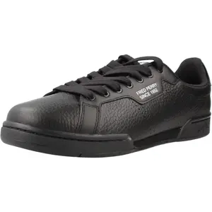 Fred Perry pour homme. B1315-220 Baskets en cuir B722 noir (45), Plat,... pas cher