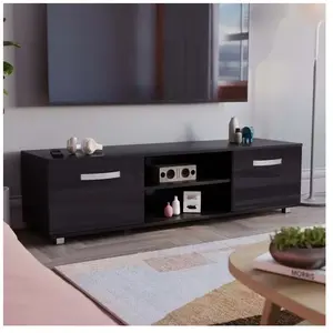 Cosmo Meuble TV Moderne Haut Brillant 2 Portes Meuble H 38 x L 140 x P... pas cher