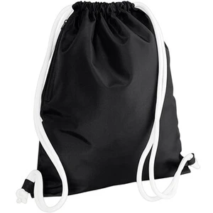 Bagbase - Sac à cordon ICON (Noir / Blanc) TU pas cher