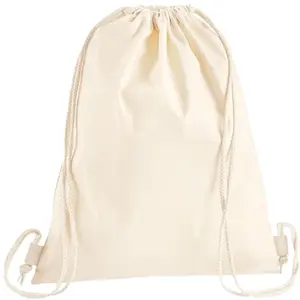 Westford Mill Premium Cotton Drawstring Bag One Size naturelVendu parspartoo