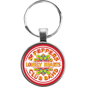 The Beatles Sgt Pepper Enamelled Keyring One Size blanc/jaune pas cher