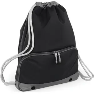 Bagbase - Sac à cordon ATHLEISURE (Noir / Graphite) TU pas cher