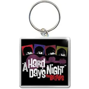 The Beatles Hard Days Night Guitar Photo Print Keyring One Size noir pas cher