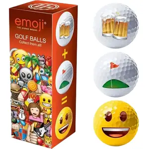 Lot De 3 Balles De Golf Emoji Biere Golf Et Heureux