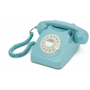 Comparateur de prix : Téléphone fixe rétro bleu clair 746 Rotary - GPO Retro