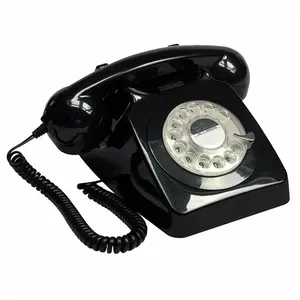 GPO Retro GPO 746RBLK 746 Rotary Dial Telephone Black pas cher