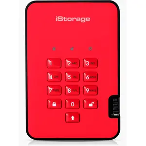 Comparateur de prix : iStorage diskAshur2 SSD 512Go Rouge - Disque SSD portable sécurisé - Protégé par mot de passe - Résistant à la poussière et à l'eau - Cryptage matériel