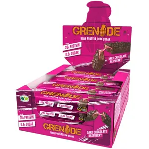 Comparateur de prix : Grenade Carb Killa Bar - Dark Choc Raspberry Boite De 12
