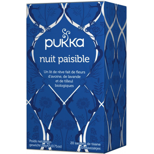 Comparateur de prix : Pukka Tisane Ayurvédique Nuit Paisible 20 sachets