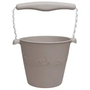 Seau de plage pliable gris chaud - ScrunchVendu paravenue-des-jeux