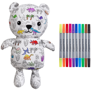 Eatsleepdoodle Ours en Peluche à colorier à colorier lavable et réutil...