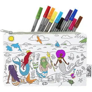 Trousse Eat Sleep Doodle Sirènes 23x16 cm pas cher