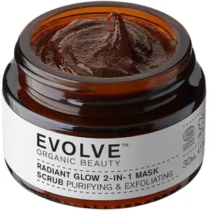 Evolve Organic Beauty - RADIANT GLOW 2-in-1 MASK SCRUB Masque anti-points noirs 30 ml unisex pas cher