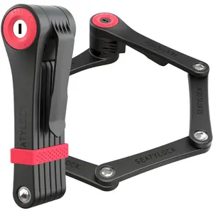 Seatylock FoldyLock Clipster Antivol Pliable pour vélo   Antivol Compact Portable   Accessoire de sécurité Intelligent Ultra élégant et léger avec Jeu de clés pour vélos,...Vendu parbikeinn