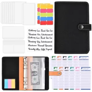 Enveloppe Budget Classeur A6 Budget Enveloppe en PU Cuir Budget Planne... pas cher