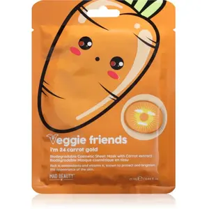 Comparateur de prix : Mad Beauty Veggie Friends Carrot Sheet Face Mask 25ml