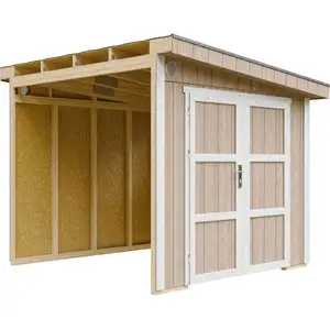 Abri de Jardin Qualité Premium 5,9 m² - H231x248x294 cm - Sans plancher e paroi latérale Timbela M938B-TERRA brown pas cher
