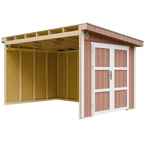Abri de Jardin Qualité Premium 8,68 m² - H231x248x412 cm - Sans plancher e paroi latérale - Timbela M939B-REDWOOD RED pas cher